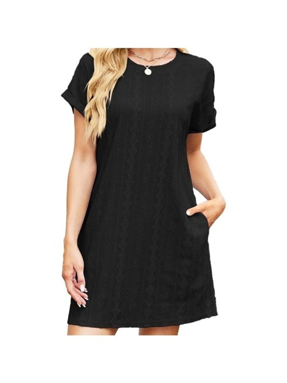 Womens Summer Crochet Knit Mini Sundress Sleeveless Beach Vaca Tank Black Small